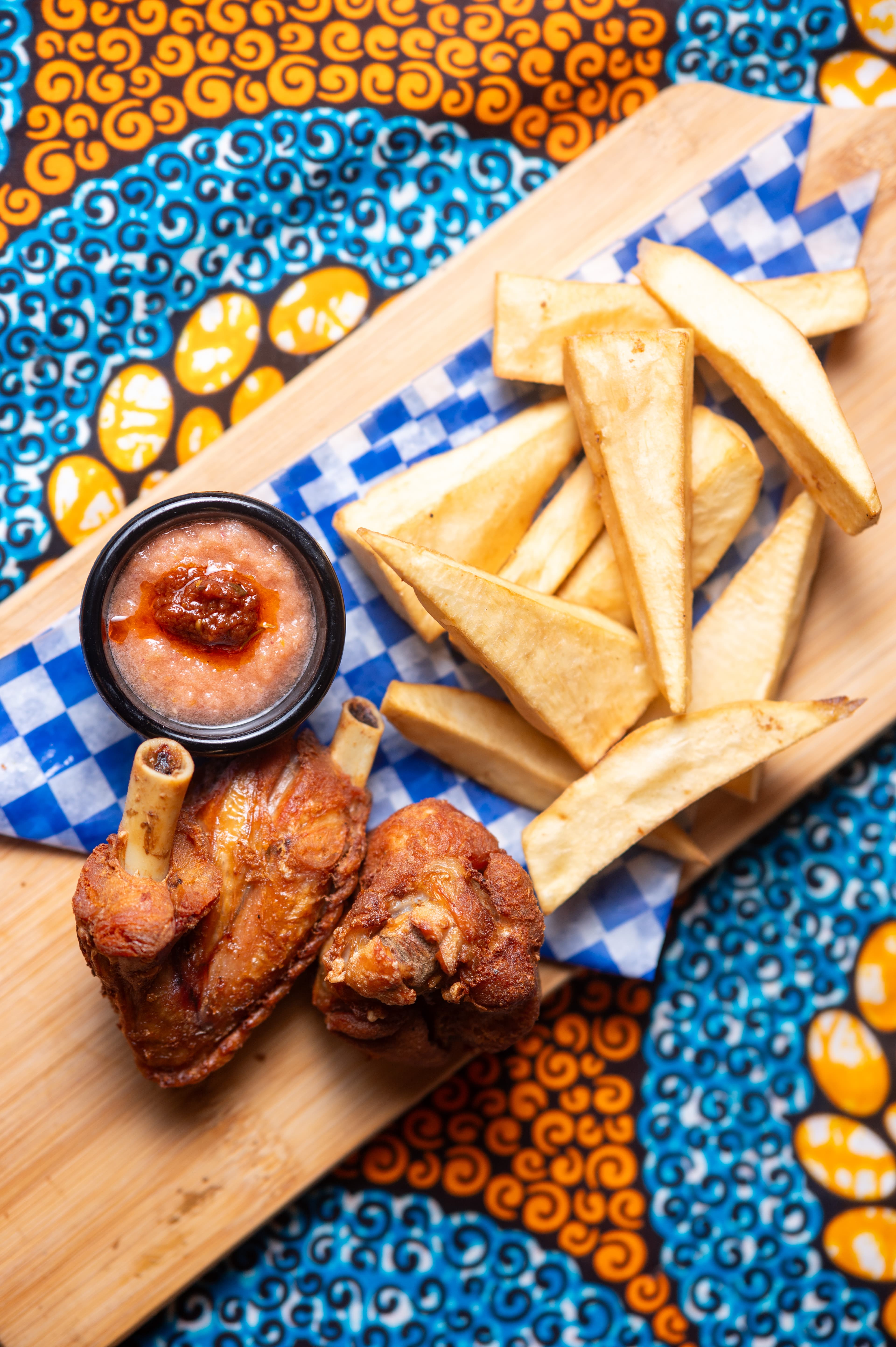 Yam and turkey at Afro Fusion