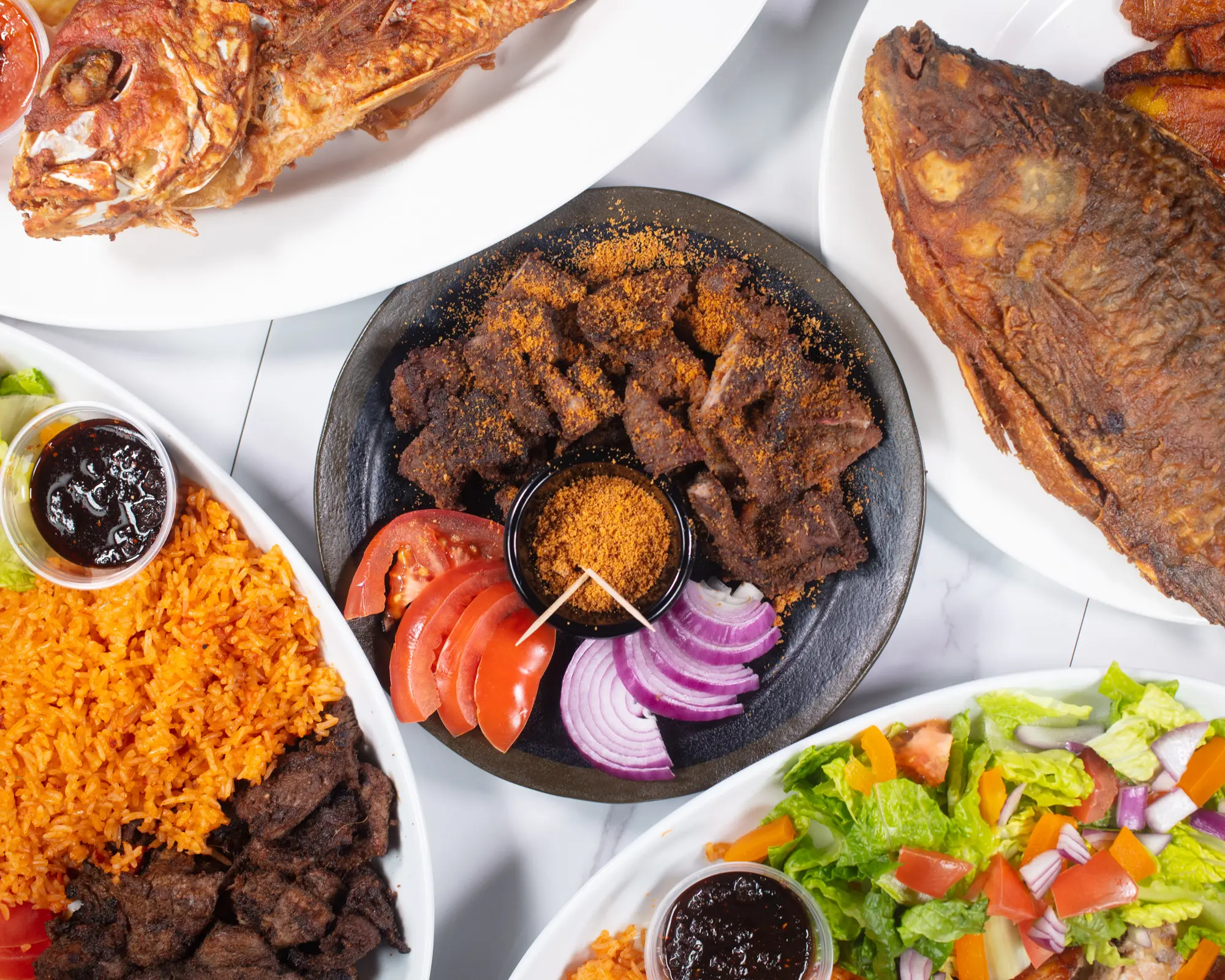 Afro Fusion feast for a group celebration in Hamilton